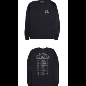 Khalid Roxy Tour Small Long Sleeve Shirt New